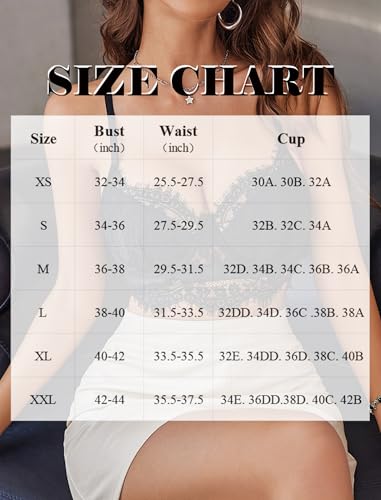 Image of Avidlove Lace Bralettes for Women Y2k Strap Bustier Cami Top V Neck Camisole Lingerie