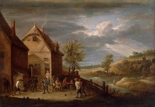 Pintura mural en lienzo vintage de David Teniers, cuadro decorativo de alta calidad, 60x90cm