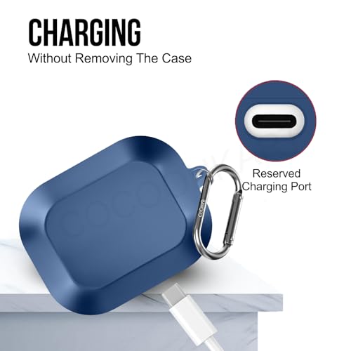 Image of Soft Silicone Case Cover Compatible for Realme Buds Air 8 (Blue)