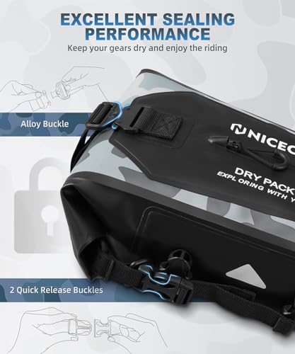 Bolsa impermeable para motocicleta universal de 7 L con cuatro posiciones de instalación 5