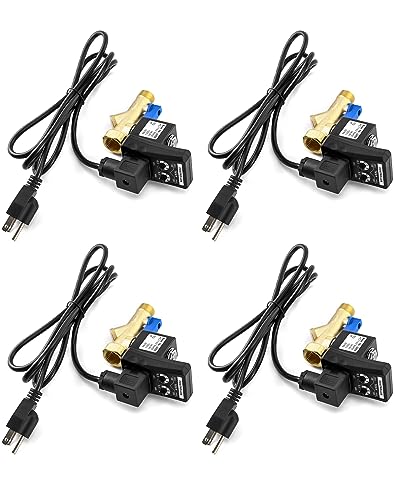 image for Qwork Electronic Drain Valve, 4 Pack AC 110V 1/2'' Integrated Automati