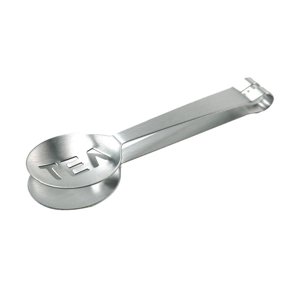 Silberne Teebeutelzange Aus Edelstahl – Praktischer Clip Für Filter & Eiswürfel (12,3 Cm)