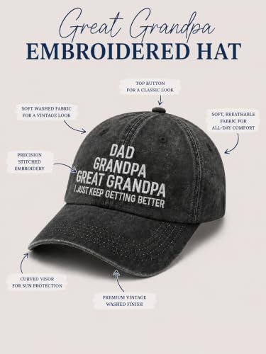 Image of Philysonic Great Grandpa Hat-Grandpa Baseball Cap Great Grandpa Gifts