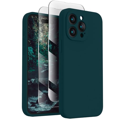 Image of FireNova Designed for iPhone 15 Pro Max Case, Silicone Upgraded [Camera Protection] Phone Case, Soft Anti-Scratch Microfiber Lining Inside, 6.7 inch, Teal