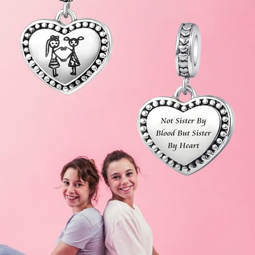 Heart Always My Sister Forever My Friend Charm Compatible With Pandora Charms Bracelets4