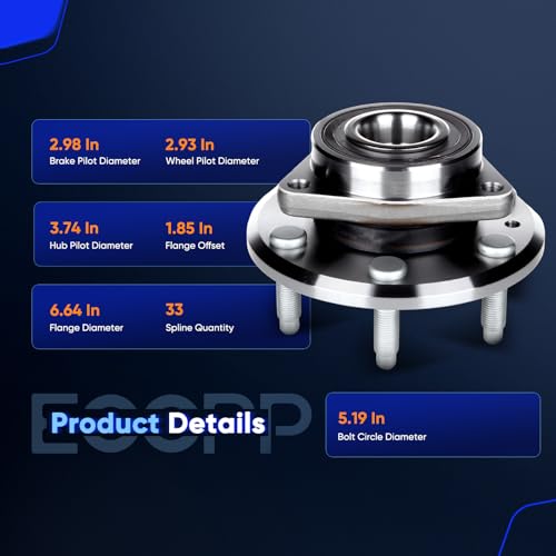 Image of ECCPP 513277 Wheel Bearing Hub Assembly for Chevrolet Traverse 2009-2017