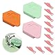 3 Stück Magnetische Nahtführung für Nähmaschinen, Multifunktionale Polygonale Saumhilfe mit Skala, Präzises Nähen & Säumen Zubehör, mit 10 Stück Nadeleinfädler