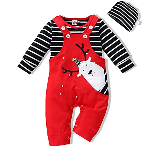 VINUOKER Baby Boy Christmas Clothes My First Christmas Outfits Sets New Years 3pc Pants Sets