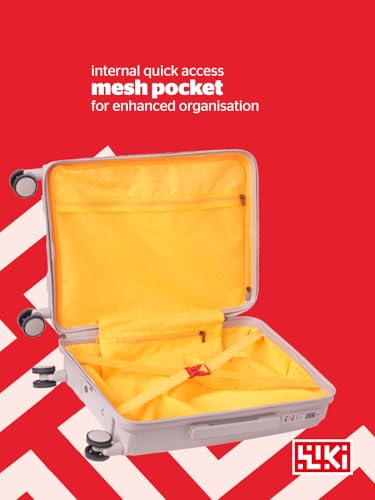 Image of Wiki Zine 8 Wheel Hardside Polycarbonate Trolley,Medium,Champagne