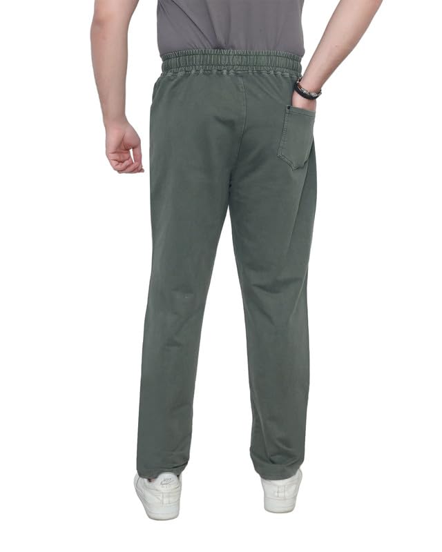 Image of Men's Premium Cotton Blend Trouser | Soft Breathable Casual Pants for Men | Regular Fit Stylish Lower for Office, Travel