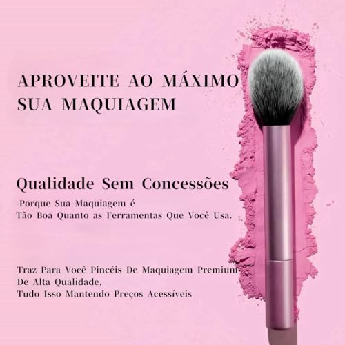 Kit de Pincéis de Maquiagem 8 Peças - Cerdas Sintéticas Macias - Completo para Todos os Tipos de Make Kit de Pincéis de Maquiagem 8 Peças - Cerdas Sintéticas Macias - Completo para Todos os Tipos de Make - Imagem 5