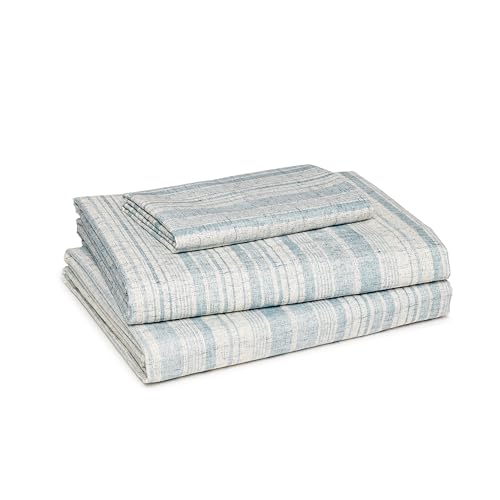 Image of Amazon Basics 5-Piece Lightweight Microfiber Comforter Set, Bed-in-a-Bag, Navy Geometrics, Twin /Twin XL
