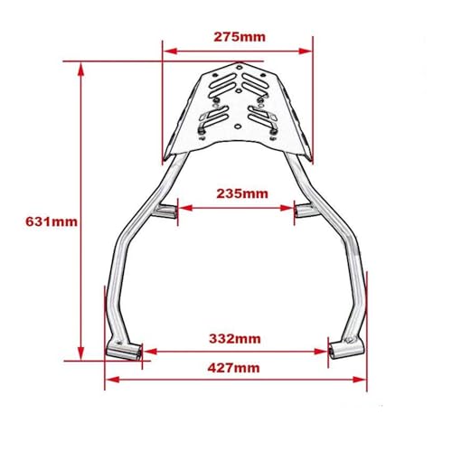 Rack arrière de queue pour Tenere 700 support robuste 2019-2023