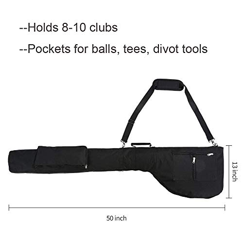 Sunday Golf Bag, Golf Travel Bag for 8-10 Golf Clubs Lightweight Carry Bag for Men Executive Course Golf Bag, Foldable Golf Club Bag