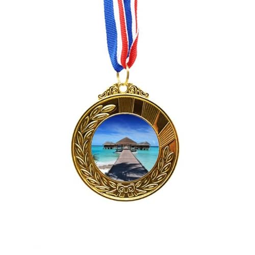 Cinta para medalla de oro con diseño Water Science Nature Picture