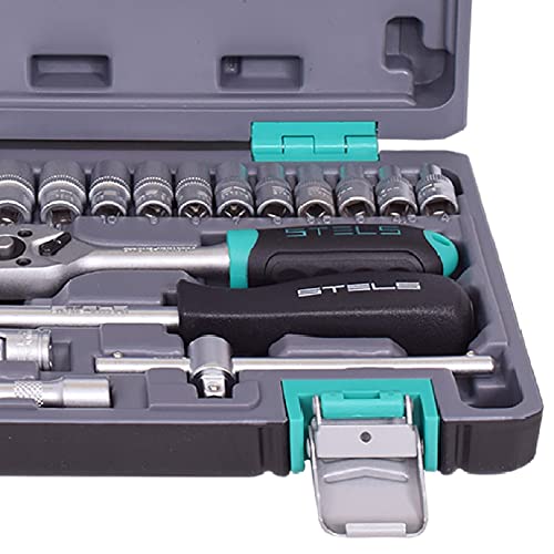 Stels Kit De Ferramenta 1/4' Crv Caixa Plástica 29 Peças