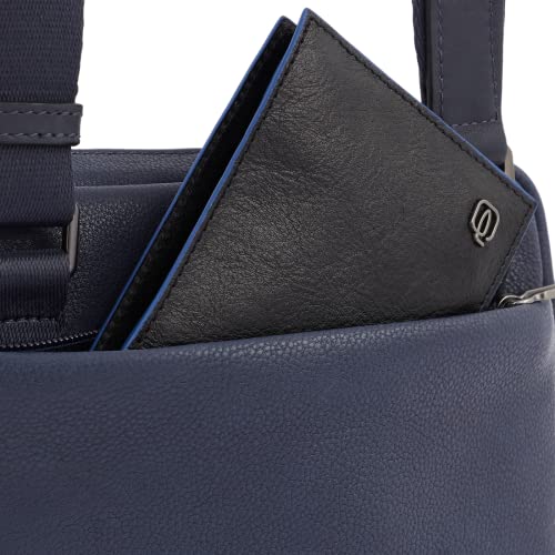 PIQUADRO LARGE LEATHER BAG FALL WINTER 2022, blue 7