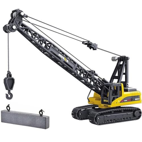 Image of DIJIUCL Huina 1:50 Alloy Metal Crane Truck Die-cast Model Construction Car Excavator for Boys Kids Ages 3+
