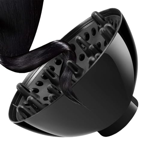 Secador de pelo con accesorio difusor - Herramienta de difusión de cabello rizado, accesorio universal para secador | El difusor potenciador de ondas rizadas de diámetro ajustable reduce el encrespami