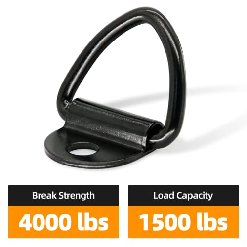 12Pcs V Ring Tie Down Anchors 2" Diameter Steel Tie Down V-Ring Bolt On Trailer Anchor For Trailer,Cargo,Truck,Warehouse,Boat #TOP1