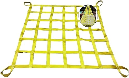 LXXW Cargo Lifting Nets Polyester Lifting Net - Lifting Net - Cargo Sling Net - Loading and Unloadng Heavy Objects, Load 0.3-4Ton for Loading and Unloading Cargo (Size : 4 X 4M/Mesh 20cm/Load 2t)