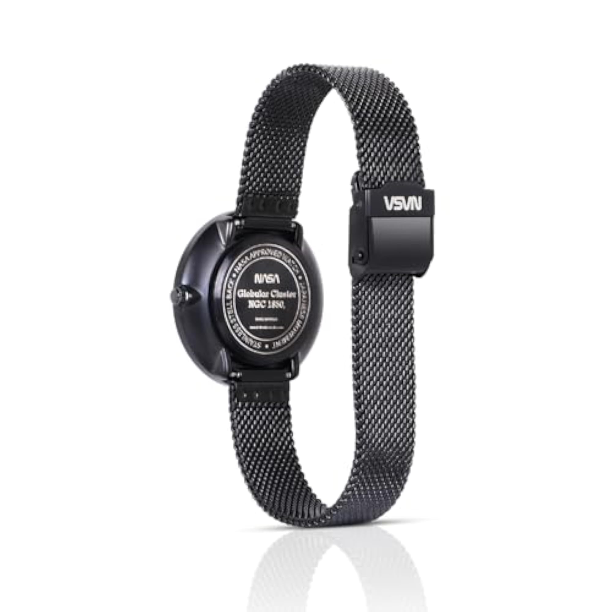 Women's NASA Approved Global Cluster NGC 1850 Watch with Black Mesh Band