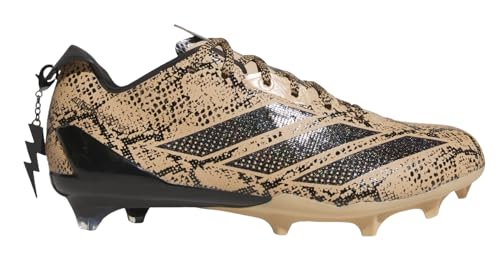 Image of Adidas Men's Adizero Electric Football Cleats, Warm Sandstone /Black /Preloved Bronze, 6.5 Medium