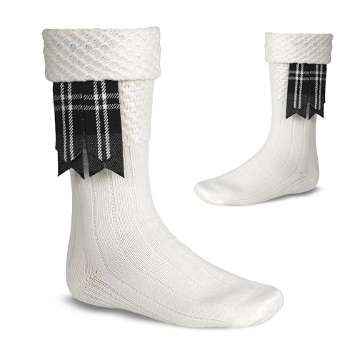 Image of Scottish Tartan Kilt Flashes with Elastic Adjusters