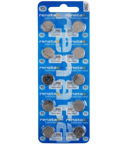 Renata 390 SR1130SW Batteries - 1.55V Silver Oxide 390 Watch Battery (10 Count)
