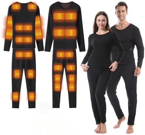 Graphene Heated Thermal Underwear Set 20 Heating Zones, Soft Fleece Lined,USB Electric Heated Base Layer - Image 6