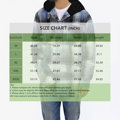 RTTUIOP Jackets For Men Hoodies For Men Plus Size Autumn Coat Long Sleeve Buttons Sweatshirt Gingham Hoody Slim Warm Coats3