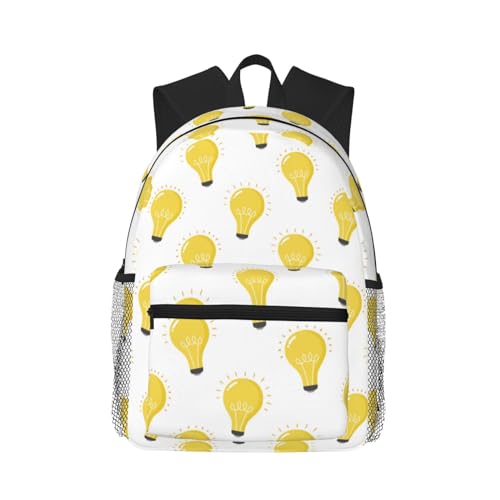 Novastar Mochila de viaje para portátil para hombres y mujeres, mochila ligera con estampado de foco amarilla con correas de transporte ajustables, mochila de playa resistente al agua, mochila de