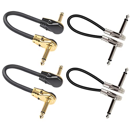 Câbles patch guitare électrique Toyvian avec connecteurs en métal anti-interférence