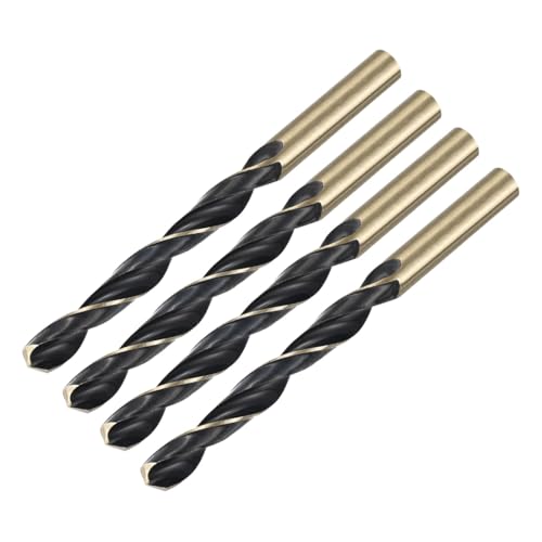 Foret hélicoïdal HSS 4341 uxcell 10mm à revêtement titane or et nitrure noir robuste