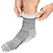 FUN TOES Men's Hiking Crew Merino Wool Socks 6 Pairs Lightweight, Reinforced Size 8-12 (2 Black, 2 Blue, 2 Green)