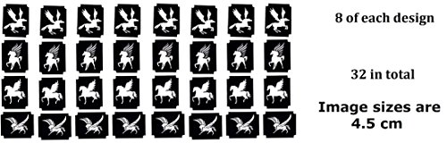 Pegasus Collections Fantasy (Pegasus Tattoo Body Art Stencil)