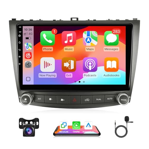Leadfan Car Stereo Radio for Lexus IS250 IS300 IS350 2006-2012 Upgrade with Wireless Carplay Android Auto, 10.1inch Screen for Lexus Radio with GPS Navigation/Bluetooth/WiFi/SWC/MIC, 1280 * 720