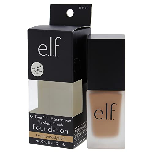 E.l.f. Flawless Finish Foundation, Lightweight & Medium Coverage, Semi-Matte Finish, Tan, 0.68 Fl Oz (20Ml) #TOP4