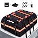 Kingfun Car Rooftop Cargo Carrier – Waterproof 15 Cubic Feet Car Roof Bag Fit All Vehicles with/Without Roof Racks, Includes Anti-Slip Mat, 8 Reinforced Straps & 6 Door Hooks, Luggage Locks