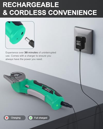 Cardboard Cutter Electric Box Cutter, Stocking Stuffers for Men for Cardboard Recycling, Rechargeable Carpet Cutter Tool with Self-Sharpen Blade Heavy Duty Rotary Cutter for Thin Box Plastic