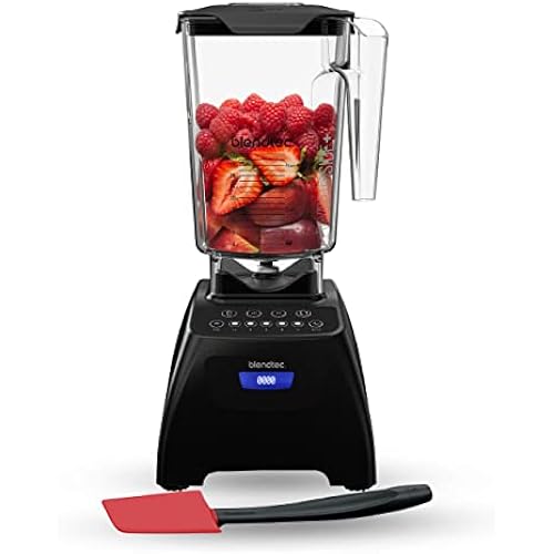 Blendtec Classic 575 Blender (Black), Wildside+ Jar & Spoonula Spatula