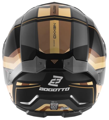 Bogotto FF404 Ezion Kask szczękowy, czarny mat/brąz, XL