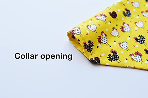 Easter Over The Collar Dog Bandana, Pastel Color Spring No Tie Slip On Pet Neckerchief (Chickens, Large) #TOP4