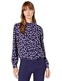 Woven Anne Klein Damen Long Sleeve Tunic Blouse Hemd, Eclipse/Eton Blue Combo, X-Groß