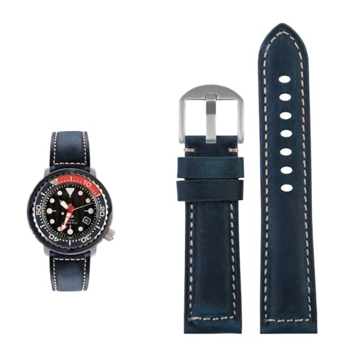 Correa de reloj de cuero vintage artesanal de 22mm para Tissot