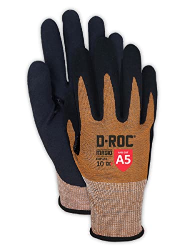 Image of MAGID D-ROC ANSI A5 DX+ Technology VersaTek Grip Work Gloves, 72 Pairs, Size 12 /3XL, DXPG53