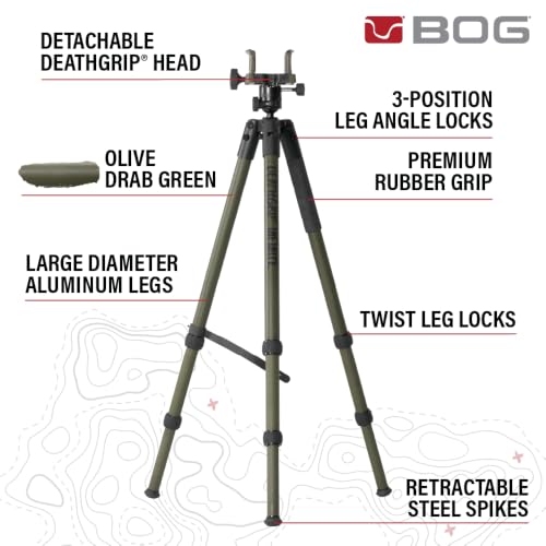Image of BOG DeathGrip Infinite Hunting Tripod, Arca Swiss Mount, Gun Clamp