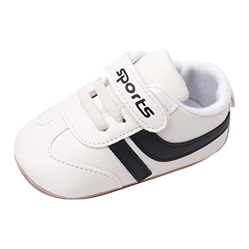 Baby Boys Girls Pu Leather Sneakers Soft Rubber Sole Lace Up 𝐎xford Soccer Infant Crib Toddler Wal𝐤er Shoes