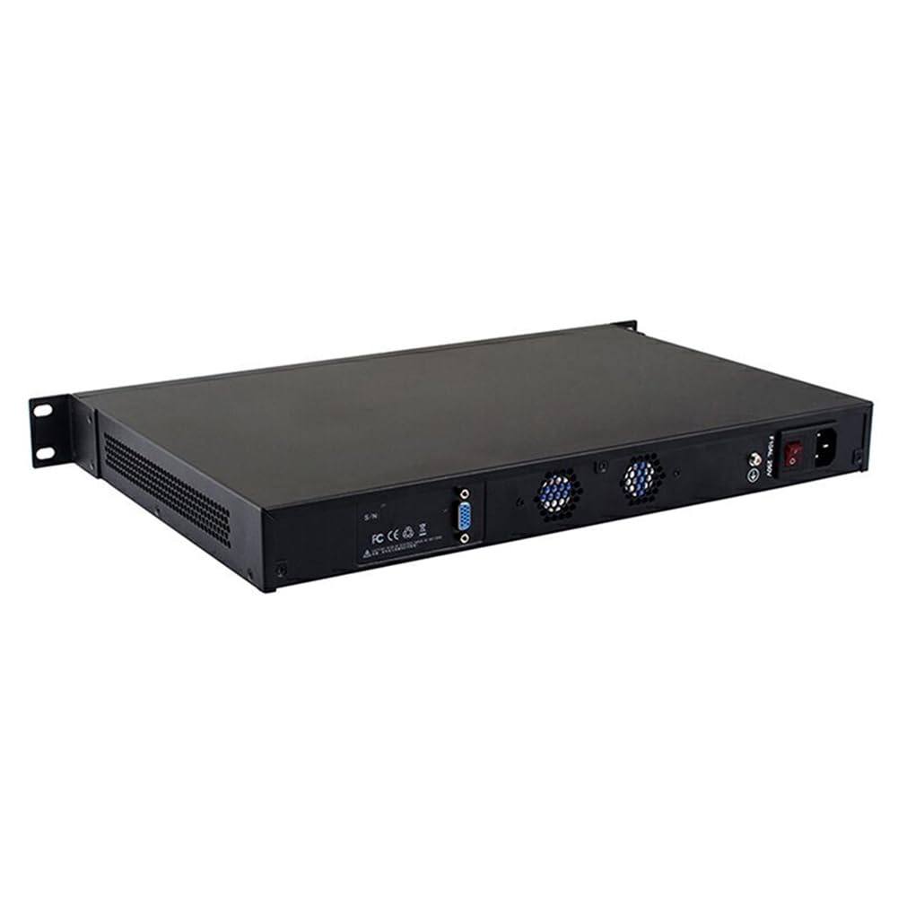 Firewall, VPN, 19 Inch 1U Rackmount, Mikrotik, PFSense, OPNsense, Network Appliance, Router PC, Core I3 3110M 3120M, RS14, 8 x LAN, 2 x USB, COM, VGA, Fan, 8G RAM/512G SSD