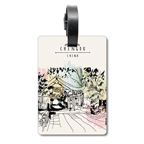 Étiquette de valise voyage pavillon Lijiang Chine accessoire bagage sécurisé